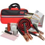 LifeLine AAA Premium Road Kit, 42-teiliges Notfall-Auto-Set mit Starthilfekabel, Taschenlampe und Erste-Hilfe-Kit