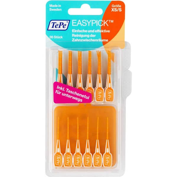 TePe EasyPick Dental Stick inklusive praktischem Taschenetui / Für eine einfache, tägliche Anwendung zwischendurch und unterwegs