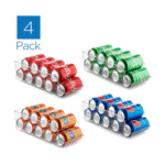 Seseno Set von 4 kühlschrank Organizer Bins pop soda can Dispenser getränkehaltern für kühlschrank, gefrierschrank, küche, arbeitsplatten, schränke – Bild 6