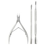 Haobase 3St Pusher Schaber Spatel Nagelhautzange Nagelhautentferner Nagelhautschieber Set – Bild 2