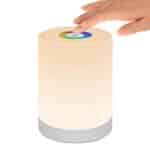 Nachttischlampe Touch Dimmbar, LED Smart NachtLicht Stimmungslicht Schreibtischlampe, USB Aufladbar, Tragbar, FarbWechsel 256 RGB für Kinder, Schlafzimmer, Camping (Warmweiss)
