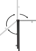 SHELANDY Haustier-Fellpflegearm mit Klemme für grosse und kleine Hunde, 88,9 cm, höhenverstellbar, 2 Stück – Bild 2