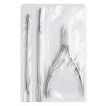 Haobase 3St Pusher Schaber Spatel Nagelhautzange Nagelhautentferner Nagelhautschieber Set – Bild 3