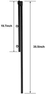 SHELANDY Haustier-Fellpflegearm mit Klemme für grosse und kleine Hunde, 88,9 cm, höhenverstellbar, 2 Stück – Bild 3