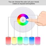 Nachttischlampe Touch Dimmbar, LED Smart NachtLicht Stimmungslicht Schreibtischlampe, USB Aufladbar, Tragbar, FarbWechsel 256 RGB für Kinder, Schlafzimmer, Camping (Warmweiss) – Bild 3