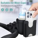 Getränkehalter für Kinderwagen Buggy, Guiseapue Flaschenhalter Fahrrad Becherhalter Kinderwagen Getränkehalter Fahrrad Kinderwagen Zubehör für Trinkflaschen Nuckelflaschen Kaffeehalter Mobiltelefon – Bild 2