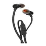 JBL Tune 110, In Ear Kopfhörer mit verwicklungsfreiem Flachbandkabel und Mikrofon in Schwarz, Für grenzenlosen Musikgenuss mit der Pure Bass Sound Technologie, 1er Pack
