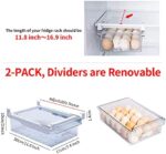 HapiLeap Kühlschrank-Organizer Schubladenorganizer Einzigartiges Design Pull Out Behälter für Kühlschrank Aufbewahrungsbox Haus Organizer – Bild 3