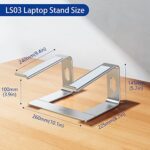 Besign LS03S Laptop ständer aus Aluminium, Ergonomischer Notebook-Ständer, Laptop ständer kompatibel mit MacBook air pro, Dell, HP, Lenovo und Anderen 10-15,6" Laptops – Bild 4
