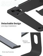 Soundance Laptop Ständer, Aluminium Computer Erhöhung, ergonomischer Laptop Ständer für den Schreibtisch, Metall Halterung, kompatibel mit 10 bis 15,6 Zoll Notebook Computern – Bild 5