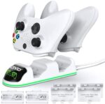 OIVO Controller Ladestation mit 2 wiederaufladbaren Akku für Xbox One/Xbox Series X/S, Xbox One Controller Ladestation mit 2 x1300mAh wiederaufladbaren Akkus