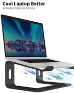 Soundance Laptop Ständer, Aluminium Computer Erhöhung, ergonomischer Laptop Ständer für den Schreibtisch, Metall Halterung, kompatibel mit 10 bis 15,6 Zoll Notebook Computern – Bild 4