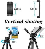Handy Stativ, LINKCOOL 106cm iPhone Dreibein Stativ mit Fernauslöser Fotostativ Tischstativ für Smartphone/Leichtes Kamera – Bild 3