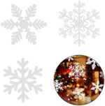 Lynlon 108 Fensterdeko Schneeflocken Schneeflocken Fensterbilder Abnehmbare Fensterdeko Statisch Haftende PVC Aufkleber für Weihnachts-Fenster Dekoration, Türen,Schaufenster, Vitrinen, Glasfronten – Bild 3