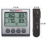 ThermoPro TP17 Digitales Grill Thermometer Bratenthermometer Fleischthermometer Ofenthermometer mit Timer, Zwei Edelstahlsonden, Blaue Hinterbeleuchtung, Temperaturbereich bis 300°C – Bild 8