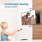 TV Wandhalterung, Schwenkbare Neigbare TV Halterung für 13-42 Zoll Flach & Curved Fernseher oder Monitor bis zu 35kg, max.VESA 200x200mm (Schwarz) – Bild 3