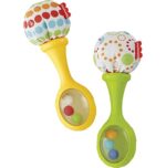Fisher Price BLT33, Rumba Rasseln mit Stoffenden, Babyspielzeug ab 3 Monaten – Bild 3