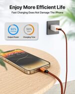 iPhone Ladekabel, Lightning Kabel, Schnellladekabel iPhone MFi Zertifiziert iPhone Kabel Nylon Langes USB Ladekabel für iPhone 11 12 13 Pro Max Mini XR XS X 10 8 7 6 6s Plus SE 2020, iPad Air – Bild 3