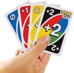 Mattel Games GDR44, UNO Flip Kartenspiel, deutsche Sprachversion, ab 7 Jahren & FPW38, Phase 10 Kartenspiel, deutsche Version – Bild 4