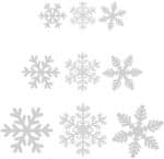 Lynlon 108 Fensterdeko Schneeflocken Schneeflocken Fensterbilder Abnehmbare Fensterdeko Statisch Haftende PVC Aufkleber für Weihnachts-Fenster Dekoration, Türen,Schaufenster, Vitrinen, Glasfronten