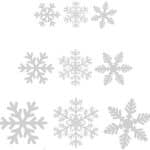 Lynlon 108 Fensterdeko Schneeflocken Schneeflocken Fensterbilder Abnehmbare Fensterdeko Statisch Haftende PVC Aufkleber für Weihnachts-Fenster Dekoration, Türen,Schaufenster, Vitrinen, Glasfronten