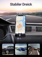 UGREEN Handyhalterung Auto Handy Halterung PKW Lüftung Schwerkraft Handy Autohalterung KFZ Handyhalter fürs Auto kompatibel mit iPhone 12 13 14 Pro Max, Galaxy S22 S21 S20, Huawei Xiaomi usw.(Schwarz) – Bild 6