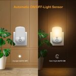 Gritin Nachtlicht Steckdose mit Dämmerungssensor, Schlaffreundliche Nachtlicht Baby, Stromsparende, 2700K Warmweiße LED Nachtlampe für Kinderzimmer/Schlafzimmer/Gang/Treppen/Küche/Badezimmer [Energieklasse A++] – Bild 2