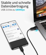 Syntech USB C Buchse auf USB Stecker Adapter (3er-Pack), USB C auf USB Adapter Kompatibel mit AirPods 3, iPad Mini 6, iPhone 13/12 Pro Max, Galaxy S20 usw, für Laptops, Powerbanks, Ladegeräten. – Bild 4