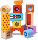Eichhorn, Klangbausteine, 12 bunte Holzbausteine die Geräusche machen, für Kinder und Babys ab 12 Monaten, Holzspielzeug – Bild 6