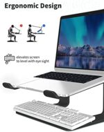 Soundance Laptop Ständer, Aluminium Computer Erhöhung, ergonomischer Laptop Ständer für den Schreibtisch, Metall Halterung, kompatibel mit 10 bis 15,6 Zoll Notebook Computern – Bild 3