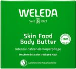 WELEDA Bio Skin Food Body Butter vegane Körperbutter in neuem Glastiegel, reichhaltige Naturkosmetik Feuchtigkeitspflege Bodylotion mit Shea und Kakaobutter für trockene und raue Haut (1 x 150 ml) – Bild 3