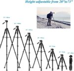 Victiv Kamera Stativ, leichtes Camera Tripod mit Abnehmbar 3-Wege-Kopf, Aluminium fotostativ für DSLR Canon Nikon Sony, Dreibeinstativ for Smartphone mit Handy Halterung – Bild 6