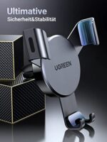 UGREEN Handyhalterung Auto Handy Halterung PKW Lüftung Schwerkraft Handy Autohalterung KFZ Handyhalter fürs Auto kompatibel mit iPhone 12 13 14 Pro Max, Galaxy S22 S21 S20, Huawei Xiaomi usw.(Schwarz) – Bild 4