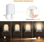 Gritin Nachtlicht Steckdose mit Dämmerungssensor, Schlaffreundliche Nachtlicht Baby, Stromsparende, 2700K Warmweiße LED Nachtlampe für Kinderzimmer/Schlafzimmer/Gang/Treppen/Küche/Badezimmer [Energieklasse A++] – Bild 3