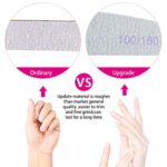 URAQT 16 Stück Nagelfeilen 100/180, Nagelfeilen Doppelseitige, Doppelseitige Einweg Nagelfeile, Nagelfeilen für Gelnägel, Nagelfeilen Einweg, Kern in Lila, Trapez Körnung – Bild 2