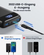 INIU Power Bank 20000mAh, 22,5W Powerbank klein Aber stark (USB C Input & Output), 3A USB C PD 3.0 QC 4.0 Externer Handyakkus, kompatibel mit iPhone 14 13 12 11 Pro Max, Samsung, iPad, Huawei, Switch – Bild 3