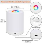 Nachttischlampe Touch Dimmbar, LED Smart NachtLicht Stimmungslicht Schreibtischlampe, USB Aufladbar, Tragbar, FarbWechsel 256 RGB für Kinder, Schlafzimmer, Camping (Warmweiss) – Bild 5