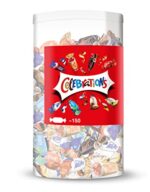 Celebrations Blisterbox, Schokolade Weihnachten, Mini-Schokoriegel Mix, Party-Mix, Geschenk, Geschenk & Celebrations Geschenkflasche Champagnerflasche – Bild 2