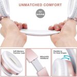 ZIHNIC Bluetooth Over Ear Kopfhörer, Wireless Faltbares Stereo Headset, Kabelloser Schalldämmung Kopfhörer mit Eingebautem MikrofonMicro SD/TF FM,Over Ear Headphones für Phones/IPad/PC – Bild 4