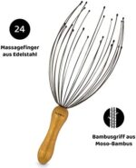 BAMBUA Kopfmassage-Spinne – 24 Finger, Bambusgriff, nachhaltige Entspannung – Bild 2