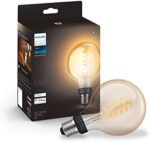Philips Hue White Filament E27 LED Globe & Philips Hue White Filament Single Smart LED ST64 Bulb