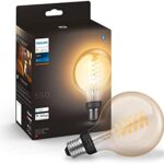 Philips Hue White Filament E27 LED Globe & Philips Hue White Filament Single Smart LED ST64 Bulb