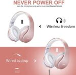 ZIHNIC Bluetooth Over Ear Kopfhörer, Wireless Faltbares Stereo Headset, Kabelloser Schalldämmung Kopfhörer mit Eingebautem MikrofonMicro SD/TF FM,Over Ear Headphones für Phones/IPad/PC – Bild 5