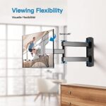 TV Wandhalterung, Schwenkbare Neigbare TV Halterung für 13-42 Zoll Flach & Curved Fernseher oder Monitor bis zu 35kg, max.VESA 200x200mm (Schwarz) – Bild 2