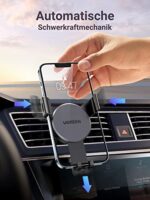 UGREEN Handyhalterung Auto Handy Halterung PKW Lüftung Schwerkraft Handy Autohalterung KFZ Handyhalter fürs Auto kompatibel mit iPhone 12 13 14 Pro Max, Galaxy S22 S21 S20, Huawei Xiaomi usw.(Schwarz) – Bild 2