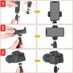 10 Zoll LED Ringlicht mit 59 Zoll Stativständer & Handyhalter, Dimmbare Tischringlicht für YouTube-Videoaufnahmen, Selfie, Live-Stream, Makeup/Fotografie Kompatibel mit Smartphone – Bild 2