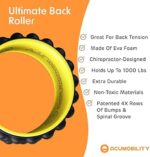 Acumobility Faszienrolle Rücken zum Dehnen & Einrenken der Wirbelsäule bei Rückenschmerzen - Patentierte Schaumstoff Faszienrolle 28 x 18 cm - Ultimative Yoga Rolle für Rücken & Wirbelsäule – Bild 5
