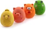 Chiwava 4 Stück 6cm Quitschende Hundespielzeug Latex Lustige Tier-Sets für Klein Hunde Interaktives Spielen Sortiert Farbe – Bild 3