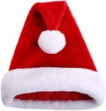 KONVINIT Weihnachtsmütze Nikolausmütze Erwachsene Plüsch Rand Weihnachtsfeier Rote Santa Mütze Nikolaus Warm Dicker Fellrand Weihnachtsmann mütze für Herren/Damen – Bild 9