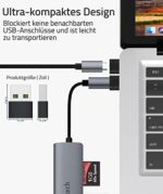 Syntech USB C Buchse auf USB Stecker Adapter (3er-Pack), USB C auf USB Adapter Kompatibel mit AirPods 3, iPad Mini 6, iPhone 13/12 Pro Max, Galaxy S20 usw, für Laptops, Powerbanks, Ladegeräten. – Bild 7